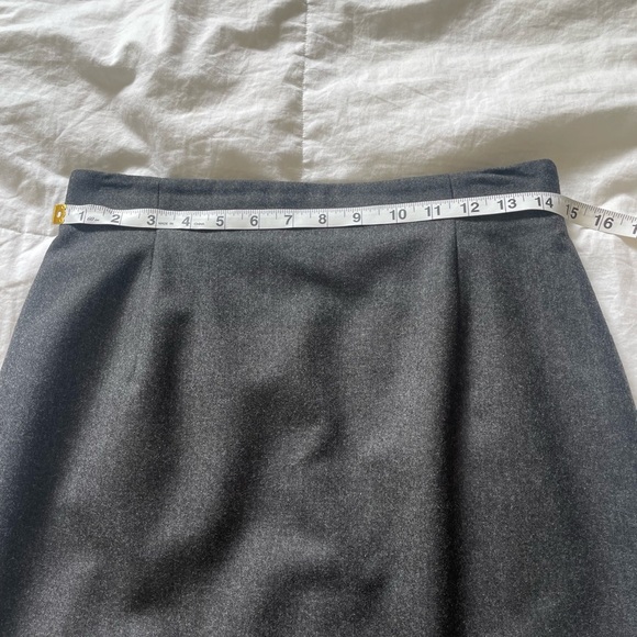 Burberry’s of London Vintage charcoal grey wool pencil skirt 10 - Picture 7 of 8